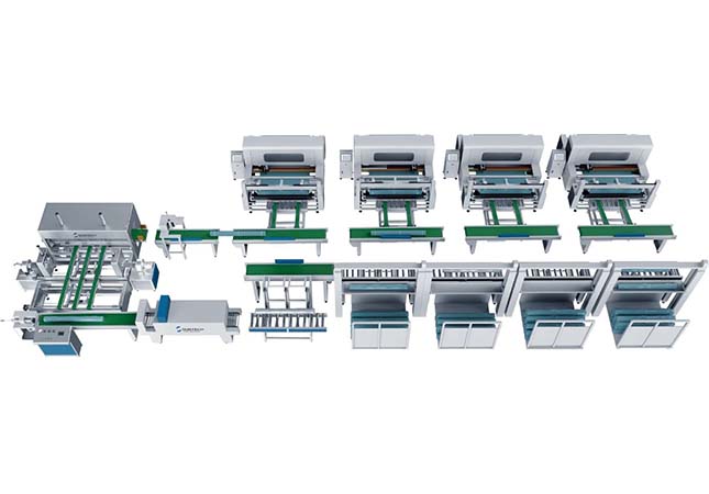 automated fabric roll packing line